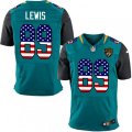 Jacksonville Jaguars #89 Marcedes Lewis Elite Teal Green Home USA Flag Fashion NFL Jersey