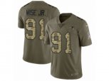 New England Patriots #91 Deatrich Wise Jr Limited Olive Camo 2017 Salute to Service NFL Jersey