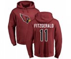 Arizona Cardinals #11 Larry Fitzgerald Maroon Name & Number Logo Pullover Hoodie