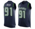 Seattle Seahawks #91 Jarran Reed Limited Steel Blue Player Name & Number Tank Top Football Jersey