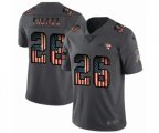 New England Patriots #26 Sony Michel Limited Black USA Flag 2019 Salute To Service Football Jersey