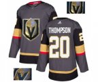 Vegas Golden Knights #20 Paul Thompson Authentic Gray Fashion Gold NHL Jersey