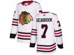 Chicago Blackhawks #7 Brent Seabrook White Road Authentic Stitched NHL Jersey