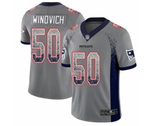 New England Patriots #50 Chase Winovich Limited Gray Rush Drift Fashion Football Jersey