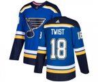 Adidas St. Louis Blues #18 Tony Twist Authentic Royal Blue Home NHL Jersey