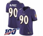 Baltimore Ravens #90 Pernell McPhee Purple Team Color Vapor Untouchable Limited Player 100th Season Football Jersey