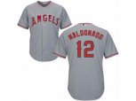 Los Angeles Angels of Anaheim #12 Martin Maldonado Replica Grey Road Cool Base MLB Jersey