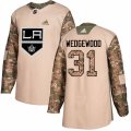 Los Angeles Kings #31 Scott Wedgewood Authentic Camo Veterans Day Practice NHL Jersey