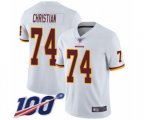 Washington Redskins #74 Geron Christian White Vapor Untouchable Limited Player 100th Season Football Jersey