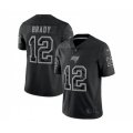 Tampa Bay Buccaneers #12 Tom Brady Black Reflective Limited Stitched Jersey