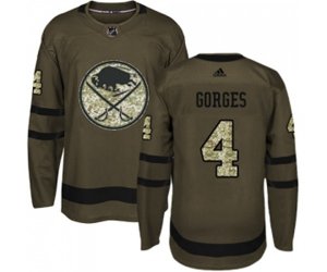 Adidas Buffalo Sabres #4 Josh Gorges Authentic Green Salute to Service NHL Jersey