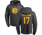 Pittsburgh Steelers #17 Joe Gilliam Ash One Color Pullover Hoodie