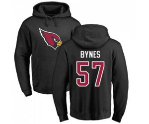 Arizona Cardinals #57 Josh Bynes Black Name & Number Logo Pullover Hoodie