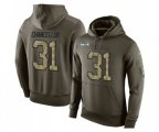 Seattle Seahawks #31 Kam Chancellor Green Salute To Service Pullover Hoodie