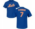 New York Mets #7 Marcus Stroman Royal Blue Name & Number T-Shirt