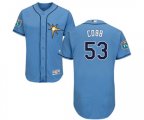 Tampa Bay Rays #53 Alex Cobb Light Blue Flexbase Authentic Collection Baseball Jersey