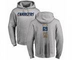 Los Angeles Chargers #69 Sam Tevi Ash Backer Pullover Hoodie
