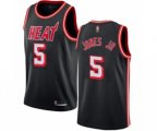 Miami Heat #5 Derrick Jones Jr Authentic Black Fashion Hardwood Classics Basketball Jersey