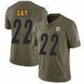 Pittsburgh Steelers #22 William Gay Limited Olive 2017 Salute to Service NFL Jersey