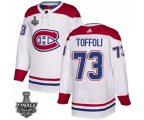 Montreal Canadiens #73 Tyler Toffoli White Road Authentic 2021 NHL Stanley Cup Final Patch Jersey
