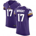 Minnesota Vikings #17 Jarius Wright Purple Team Color Vapor Untouchable Elite Player NFL Jersey