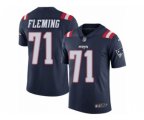 New England Patriots #71 Cameron Fleming Limited Navy Blue Rush NFL Jersey