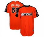 Colorado Rockies #56 Greg Holland Authentic Orange National League 2017 Baseball All-Star Baseball Jersey
