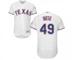 Texas Rangers #49 Jon Niese White Home Flex Base Authentic Collection Baseball Jersey