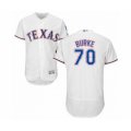 Texas Rangers #70 Brock Burke White Home Flex Base Authentic Collection Baseball Player Jersey