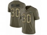 Green Bay Packers #30 Jamaal Williams Limited Olive Camo 2017 Salute to Service NFL Jersey
