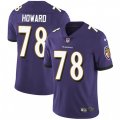Baltimore Ravens #78 Austin Howard Purple Team Color Vapor Untouchable Limited Player NFL Jersey