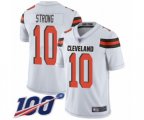 Cleveland Browns #10 Jaelen Strong White Vapor Untouchable Limited Player 100th Season Football Jersey