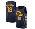 Cleveland Cavaliers #18 Matthew Dellavedova Authentic Navy Basketball Jersey - 2019-20 City Edition