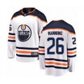 Edmonton Oilers #26 Brandon Manning Authentic White Away Fanatics Branded Breakaway Hockey Jersey