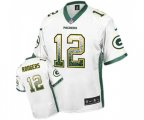 Green Bay Packers #12 Aaron Rodgers Elite White Drift Fashion Football Jersey