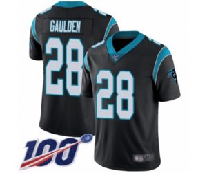 Carolina Panthers #28 Rashaan Gaulden Black Team Color Vapor Untouchable Limited Player 100th Season Football Jersey