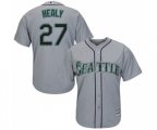 Seattle Mariners #27 Ryon Healy Replica Grey Road Cool Base Baseball Jersey