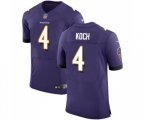 Baltimore Ravens #4 Sam Koch Elite Purple Team Color Football Jersey
