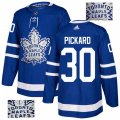 Toronto Maple Leafs #30 Calvin Pickard Authentic Royal Blue Fashion Gold NHL Jersey