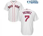 Boston Red Sox #7 Christian Vazquez Replica White Home Cool Base Baseball Jersey