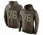 Tennessee Titans #76 Rodger Saffold Green Salute To Service Pullover Hoodie