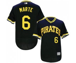Pittsburgh Pirates #6 Starling Marte Black Flexbase Authentic Collection Cooperstown Baseball Jersey