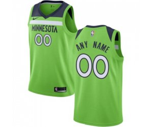Minnesota Timberwolves Customized Swingman Green Basketball Jersey Statement Edition