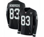 Oakland Raiders #83 Ted Hendricks Limited Black Therma Long Sleeve Football Jersey
