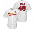 St. Louis Cardinals #48 Harrison Bader Replica White Home Cool Base Baseball Jersey