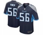 Tennessee Titans #56 Sharif Finch Game Navy Blue Team Color Football Jersey