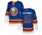 New York Islanders #15 Cal Clutterbuck Authentic Royal Blue Drift Fashion NHL Jersey