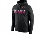 Chicago Bears Black Breast Cancer Awareness Circuit Performance Pullover Hoodie