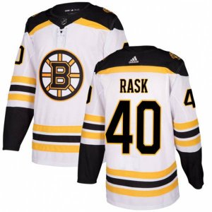 Boston Bruins #40 Tuukka Rask Authentic White Away NHL Jersey