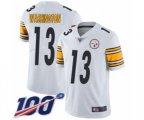 Pittsburgh Steelers #13 James Washington White Vapor Untouchable Limited Player 100th Season Football Jersey